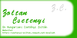 zoltan csetenyi business card